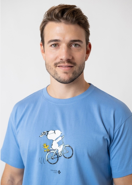 T-Shirt "Peanuts: Radln" - blau
